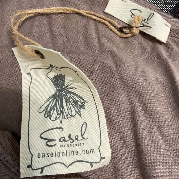 Easel Brown Ruched Top - Picture 4 of 5